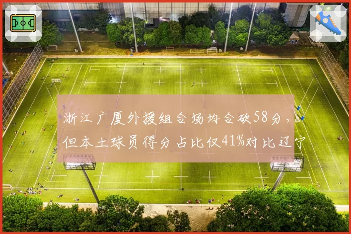 浙江广厦外援组合场均合砍58分，但本土球员得分占比仅41%对比辽宁的53%失衡__br_